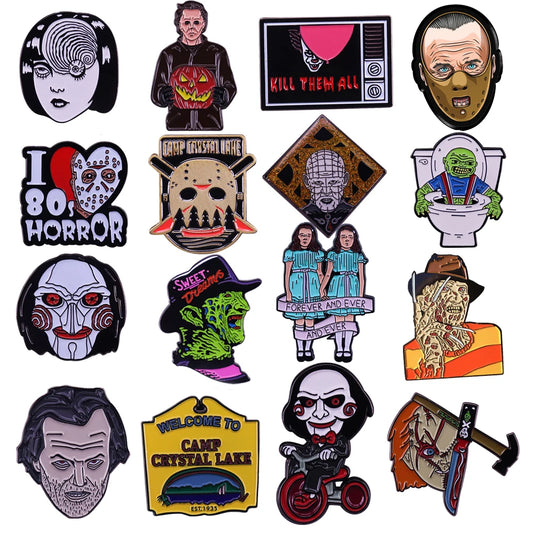 Halloween Horror Movie Pins for backpacks Lapel Enamel Pins HAUNTEDCRAFT®